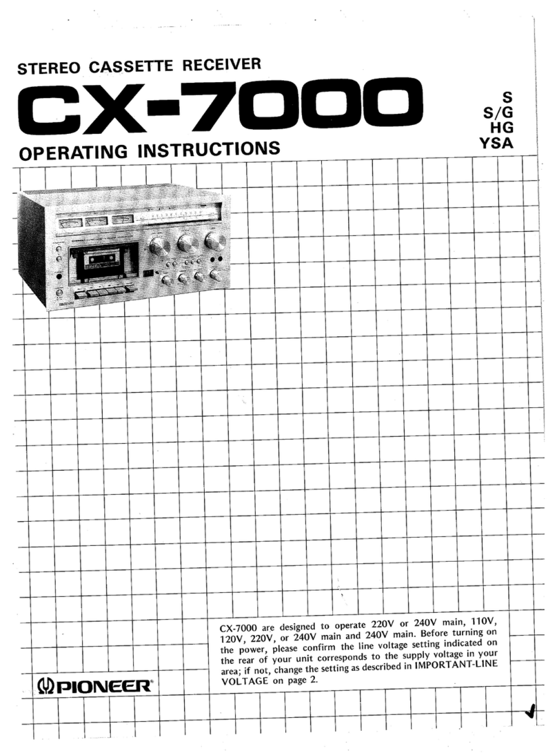 Pioneer CX-7000 operating instructions