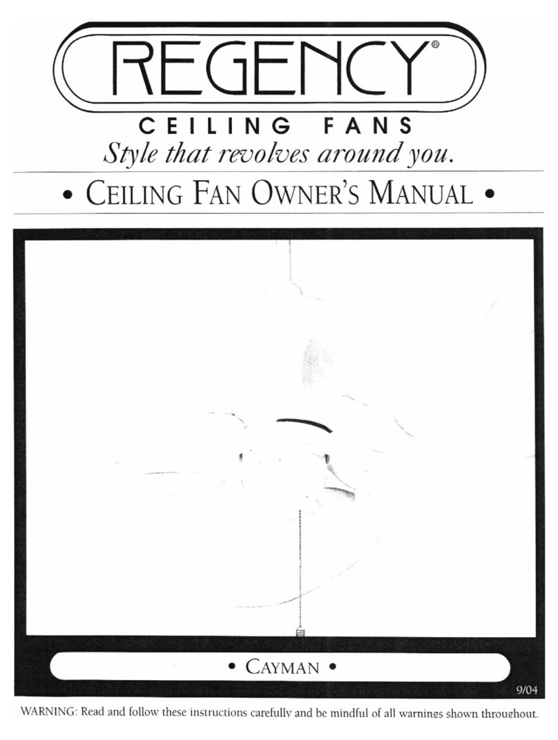 Regency Cayman owner's manual