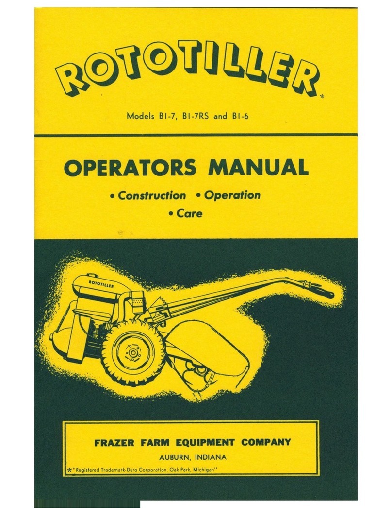 Frazer Rototiller B1-7 Operator's manual