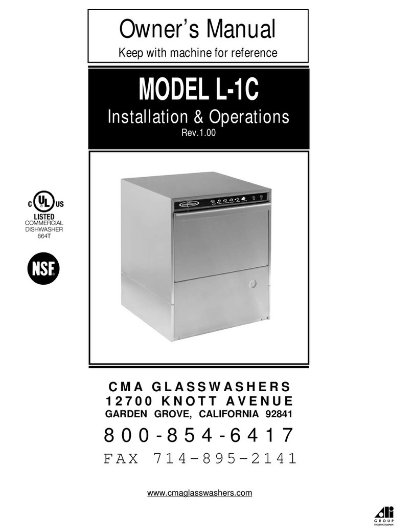 CMA Glasswashers L-1C owner's manual
