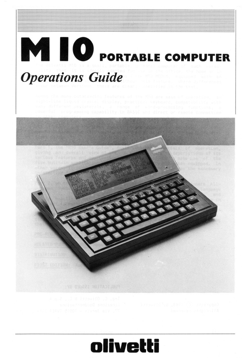 Olivetti M10 User manual