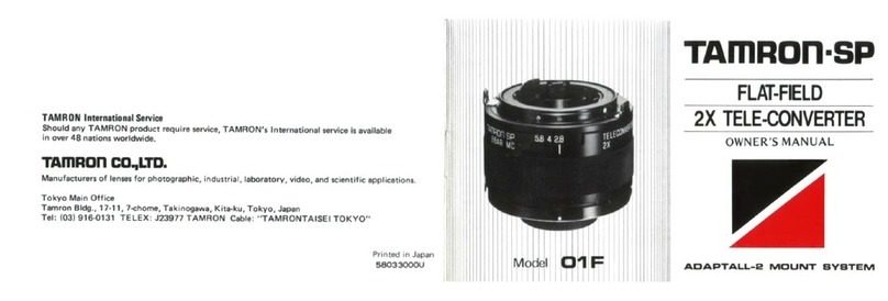 Tamron SP 01F owner's manual