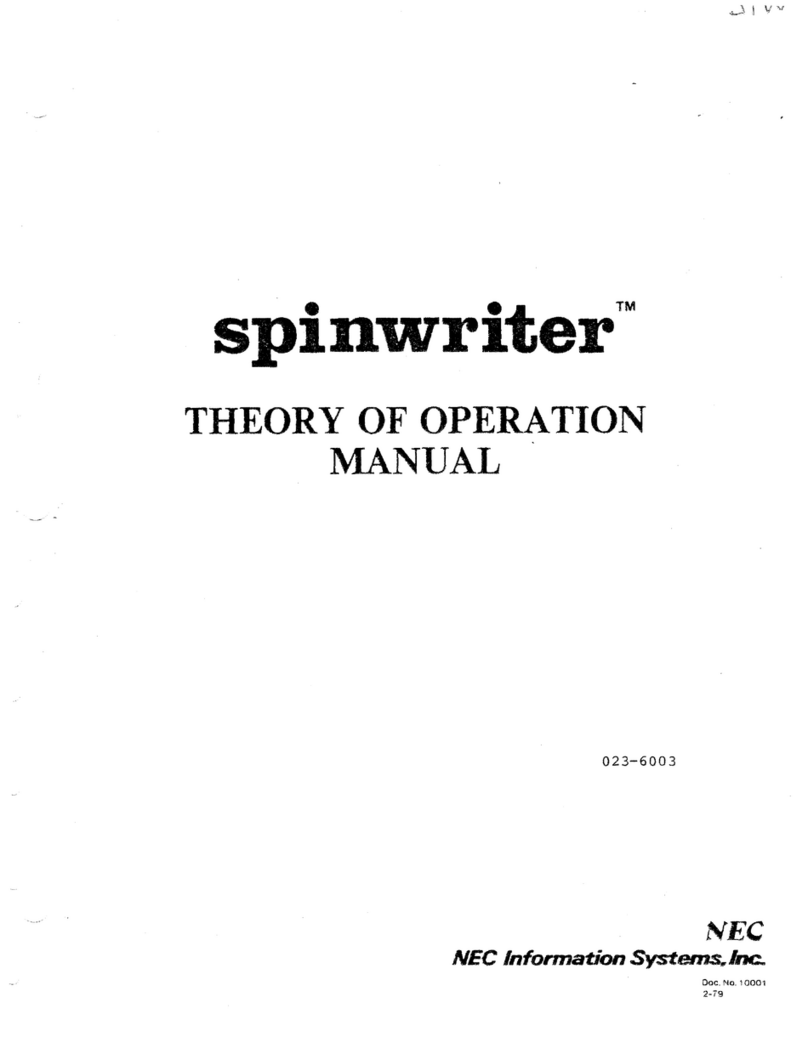 NEC Spinwriter 5500 User manual