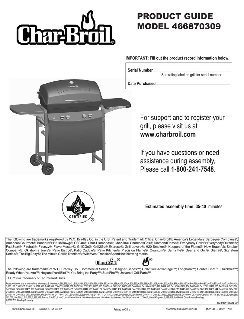 Char-Broil 466870309 Product guide