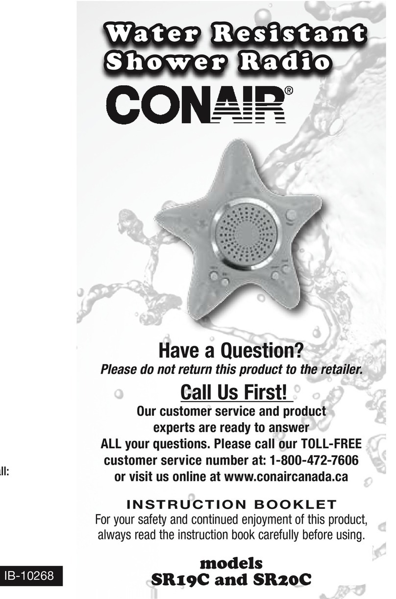 Conair SR19C User manual