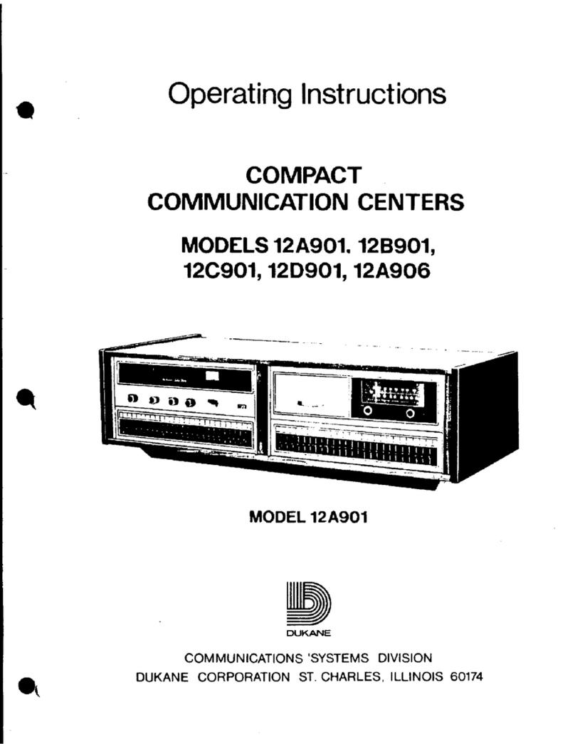 Dukane 12A901 operating instructions