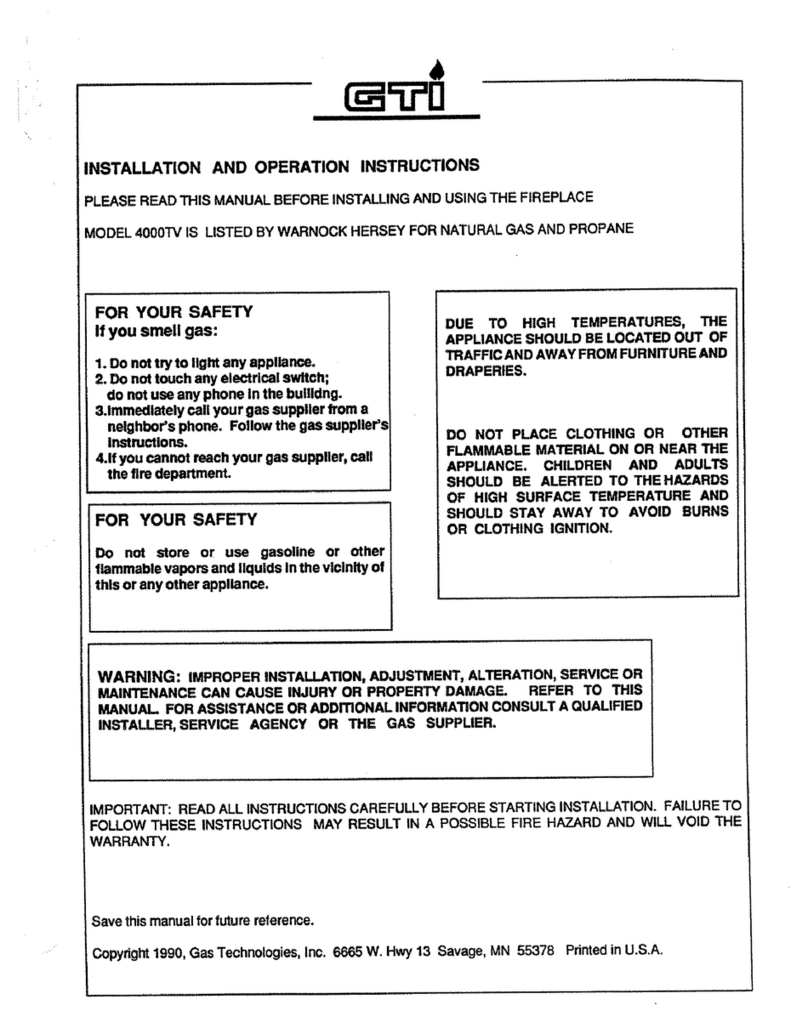 GTI 4000TV Installation and operation instructions GTI 4000TV Installation and operation instructions