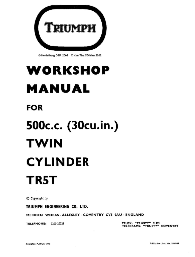 Triumph Trophy Trail TR5T 500 c.c. Instruction manual