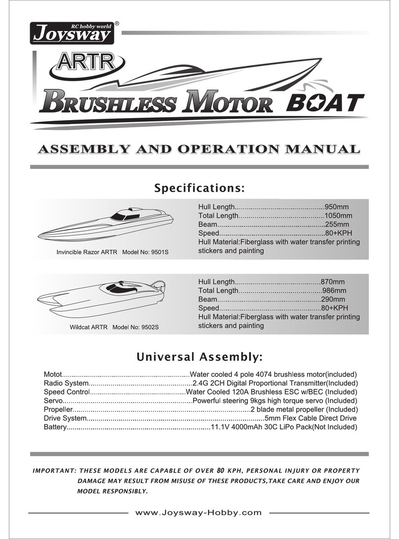 Joysway Invincible Razor ARTR 9501S Installation and operating instructions
