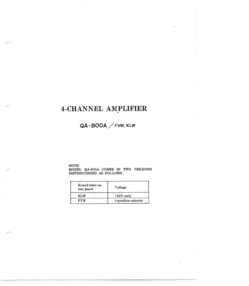Pioneer QA-800A User manual