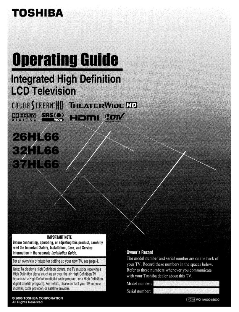 Toshiba REGZA 37HL66 User manual
