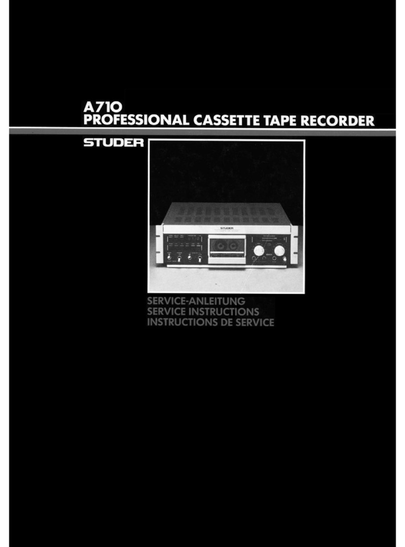Studer a710 Service instructions