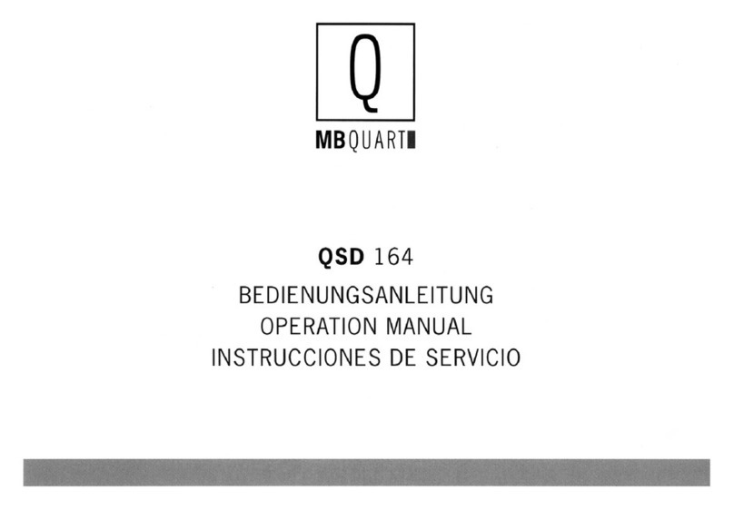 MB QUART Q-Line QSD 164 Operation manual