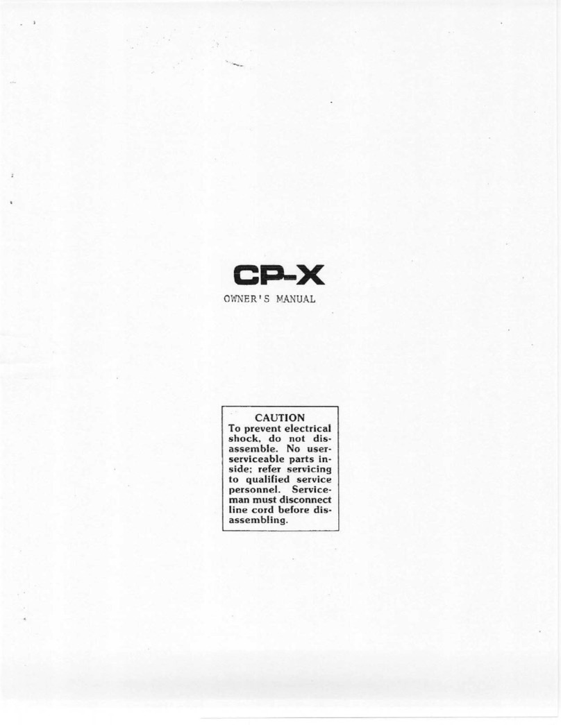 Tapco CP-X owner's manual