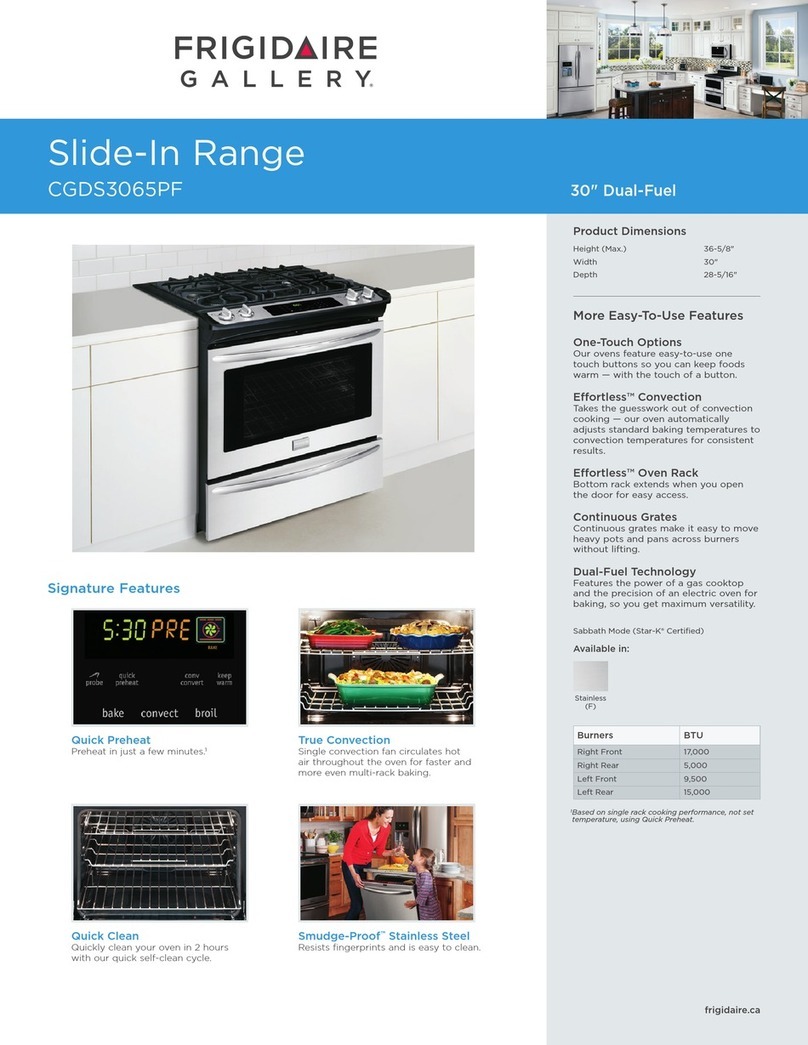 Frigidaire CGDS3065PF Parts list manual