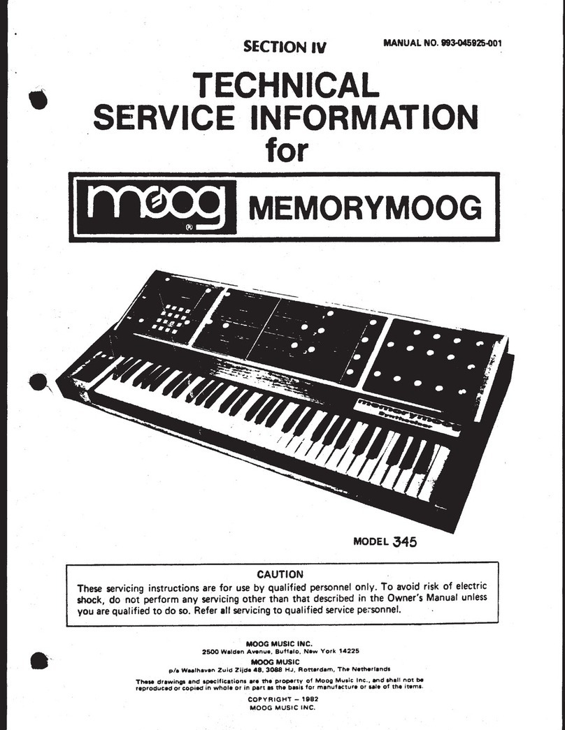 Moog Memorymoog 345 Technical service information