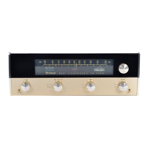 McIntosh MR 67 User manual