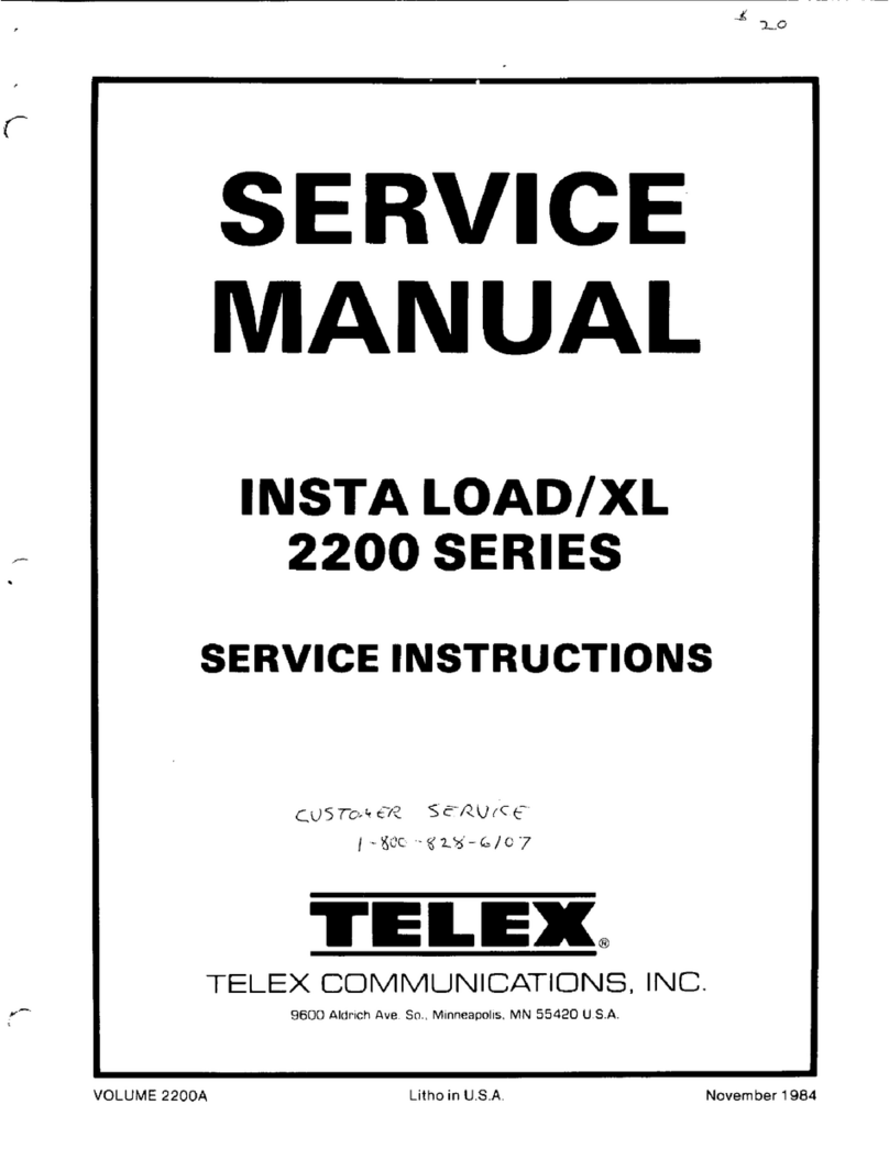 Telex Communications Instaload/XL 2200 Series Service instructions