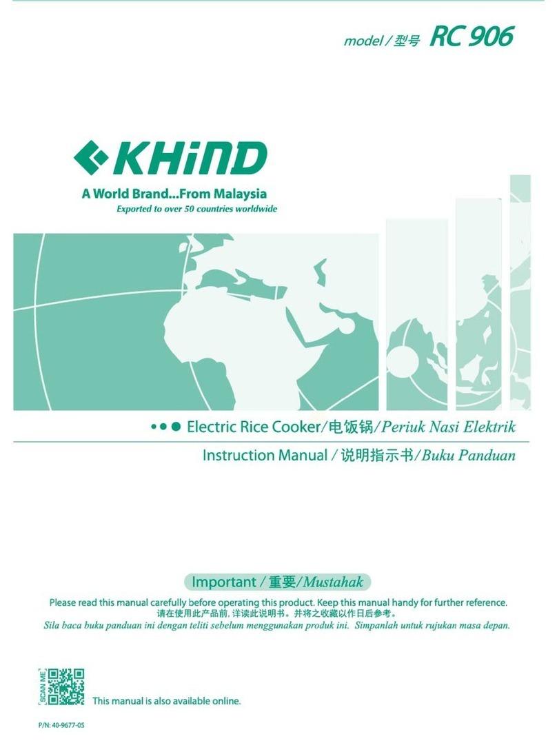 KHIND RC 906 instruction manual