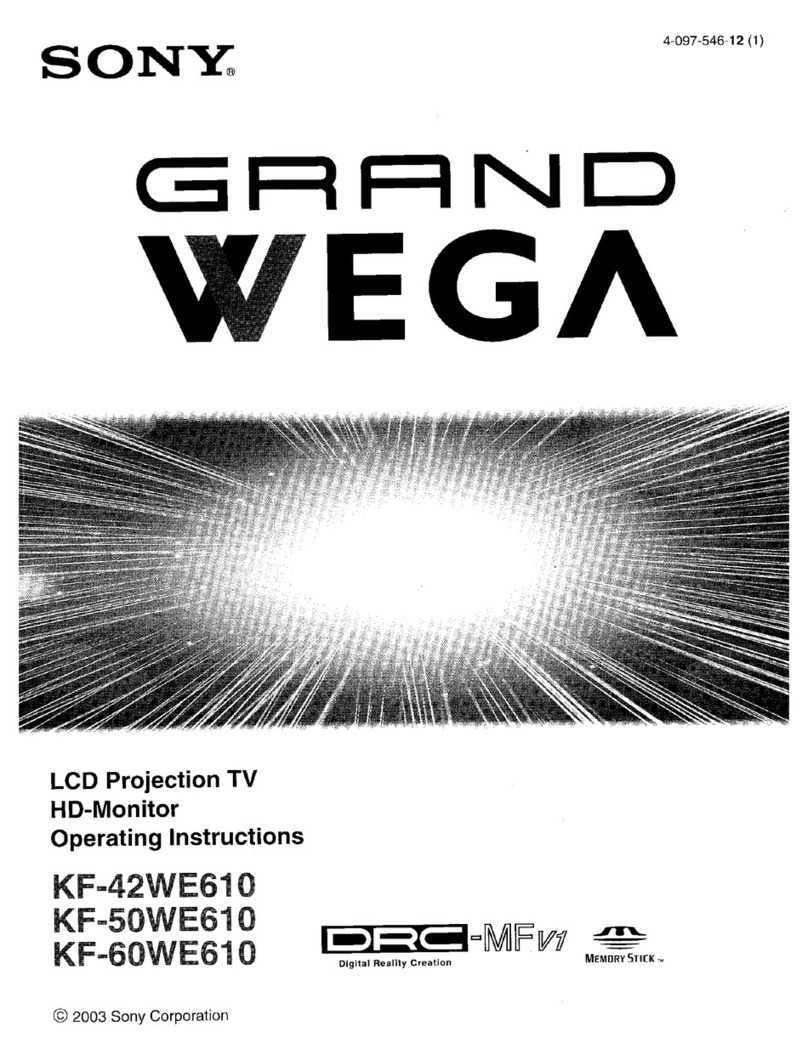 Sony GRAND WEGA KF 42WE610 User manual