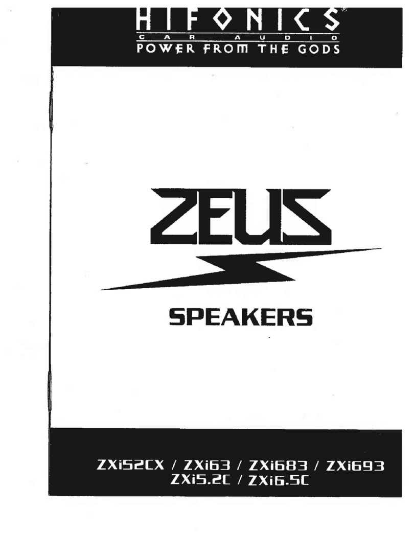 Hifonics ZEUS ZXi52CX manual