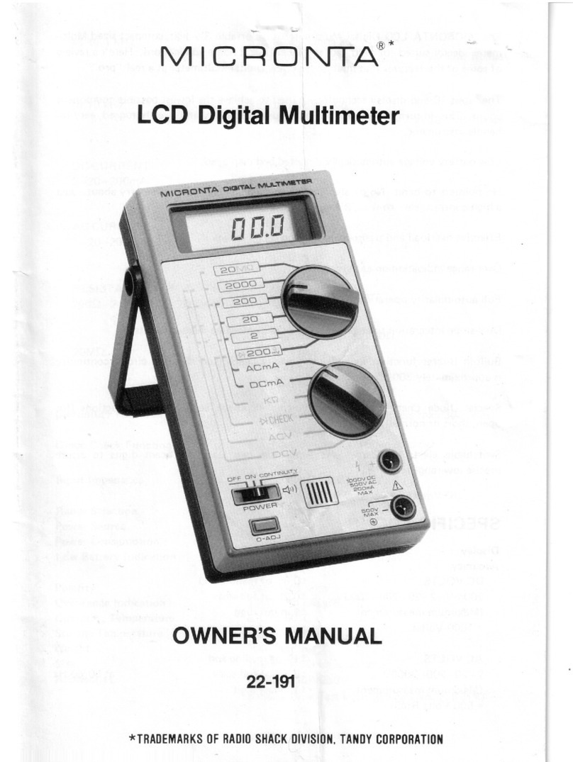Micronta 22-191 owner's manual