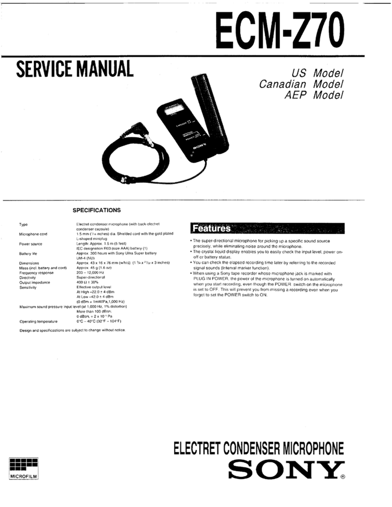 Sony ECM-Z70 User manual