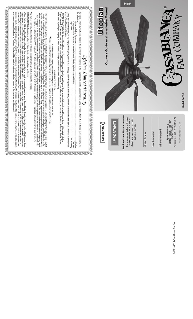 Casablanca Utopian 54035 User manual