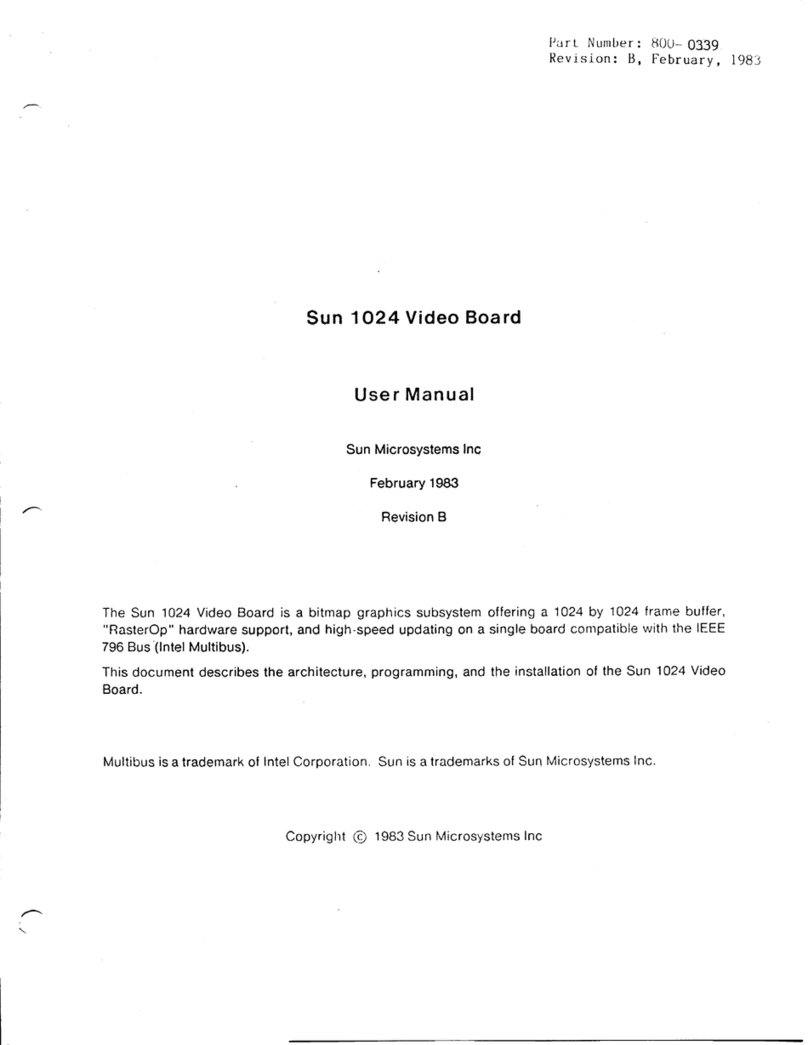 Sun Microsystems Sun 1024 user manual