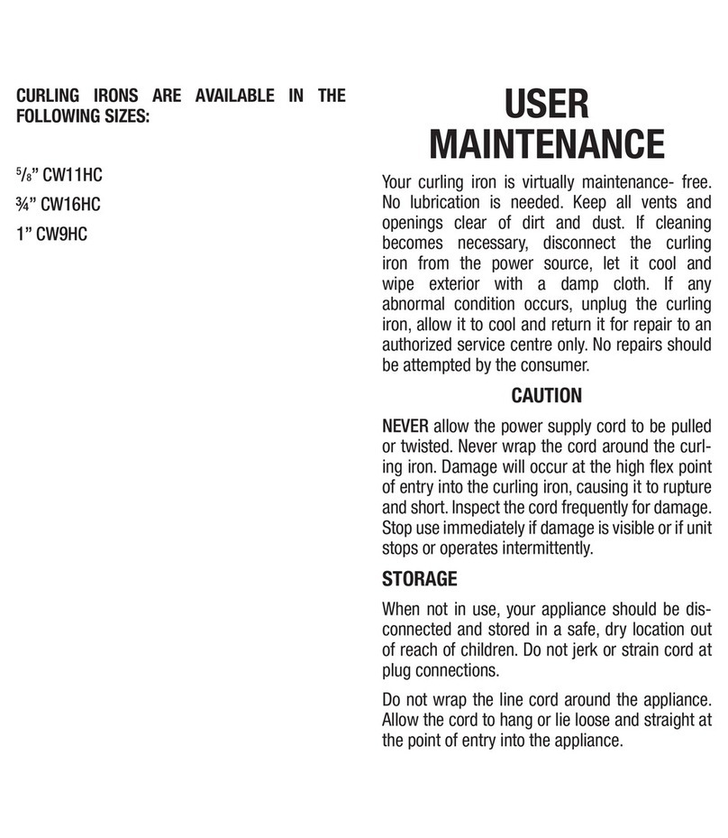 Conair CW9HC instruction manual