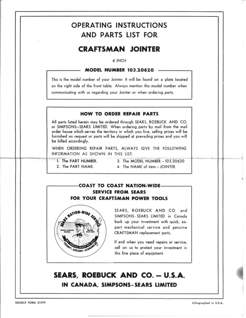 Craftsman 103.20620 User manual