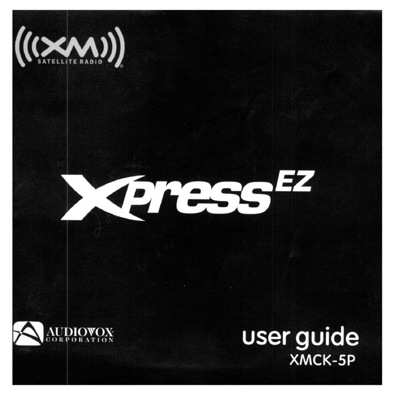 XM Satellite Radio Audiovox XMCK5P XPRESS-EZ user guide XM Satellite Radio Audiovox XMCK5P XPRESS-EZ user guide