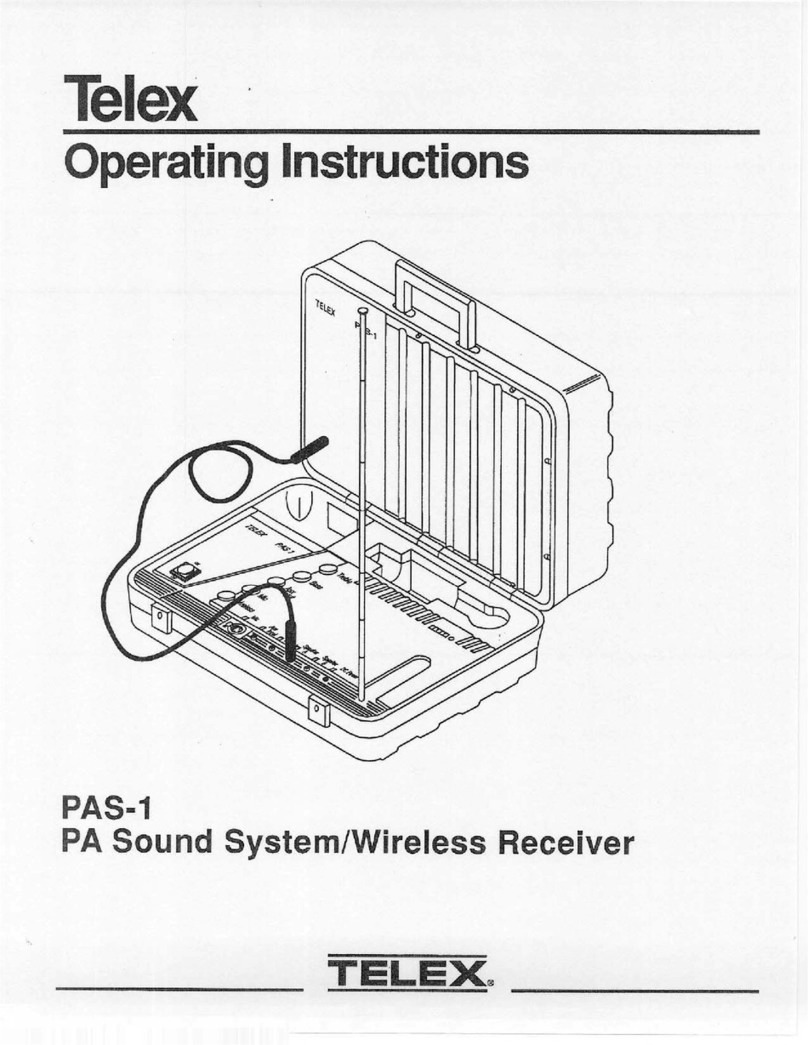 Telex PAS-1 operating instructions