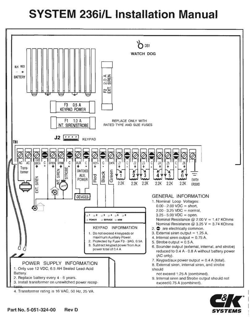 C & K Systems 236i/L installation manual
