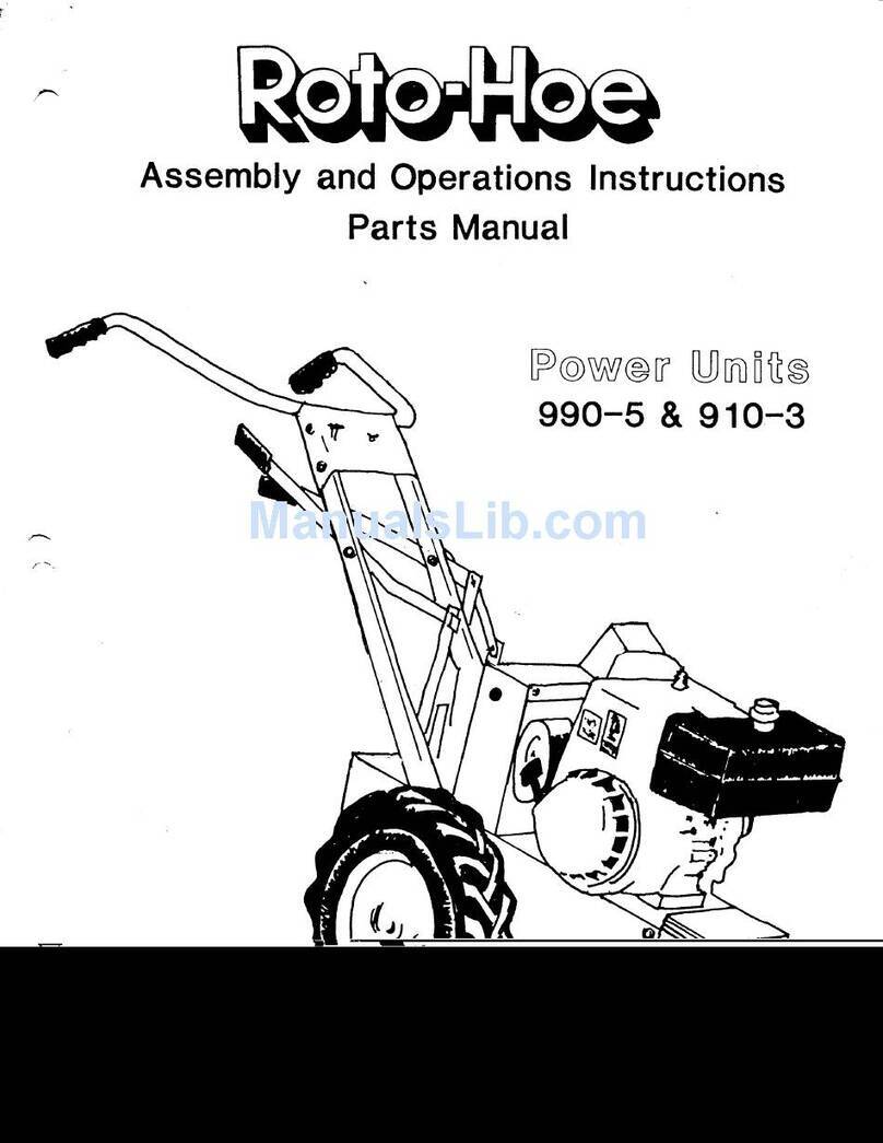 Roto-Hoe 990-5 Assembly and operations instructions, parts manual