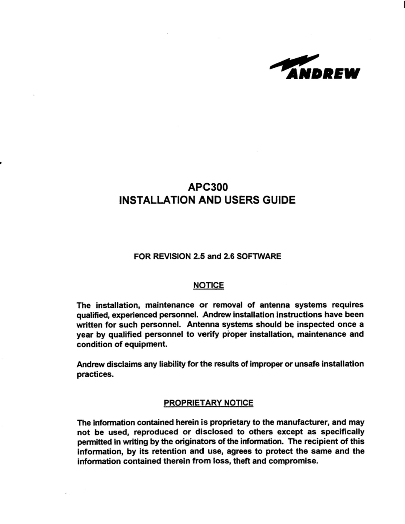 Andrew APC300 User manual