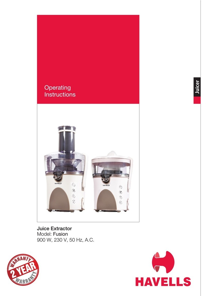 Havells Fusion operating instructions