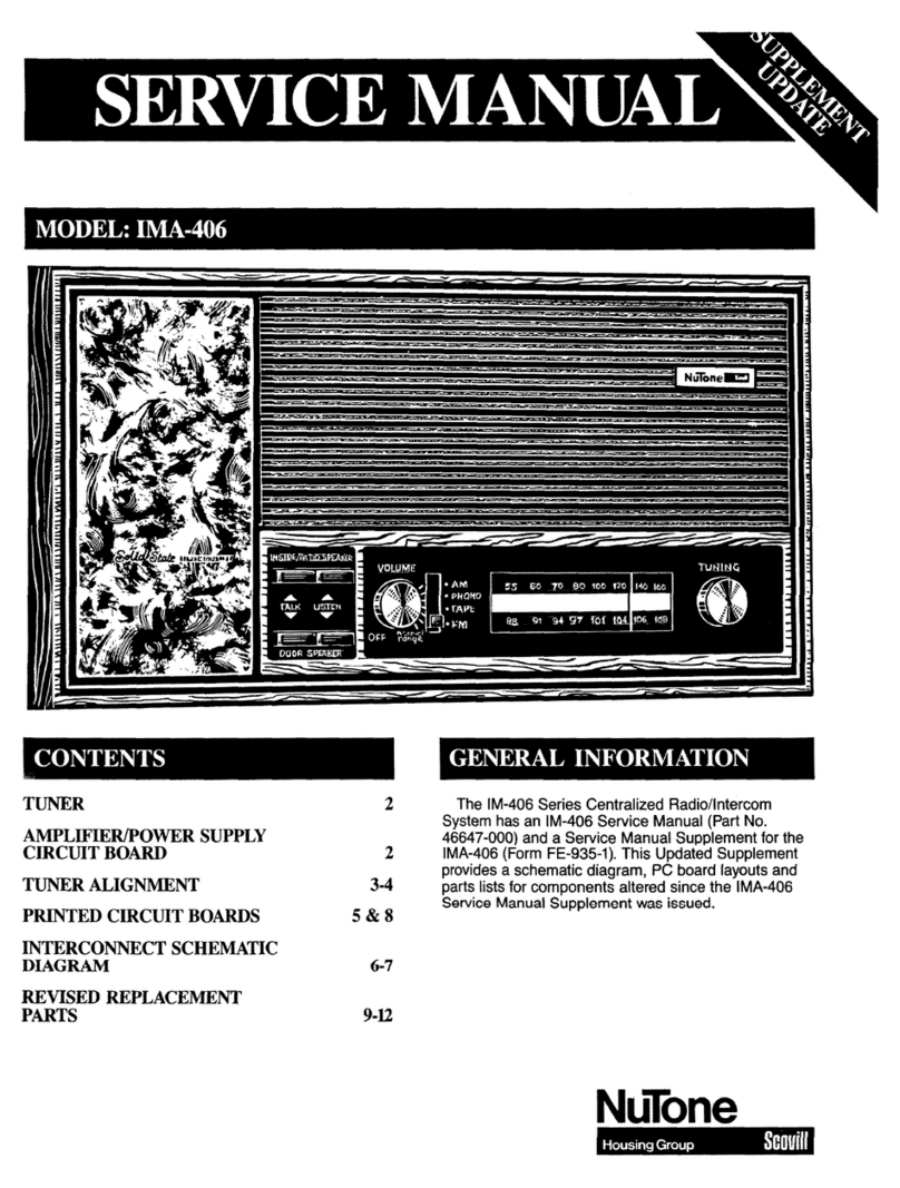 NuTone IMA-406 User manual