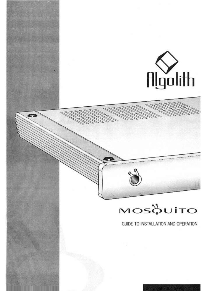 Algolith Mosquito Guide to installation and operation