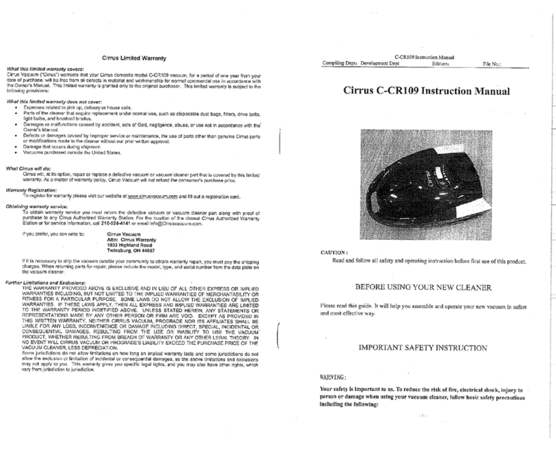 Cirrus C-CR109 User manual