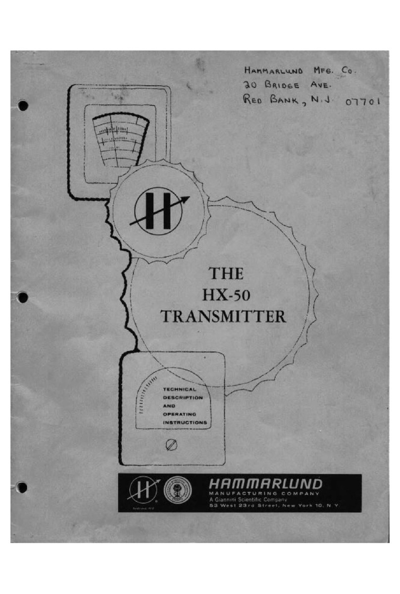 Hammarlund HX50 Service manual