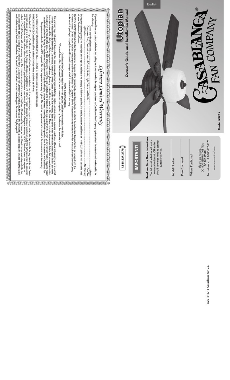 Casablanca Utopian 54042 User manual