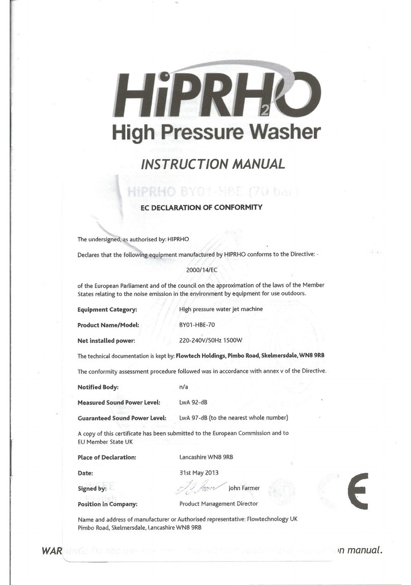HiPRHO BY01-HBE-70 instruction manual