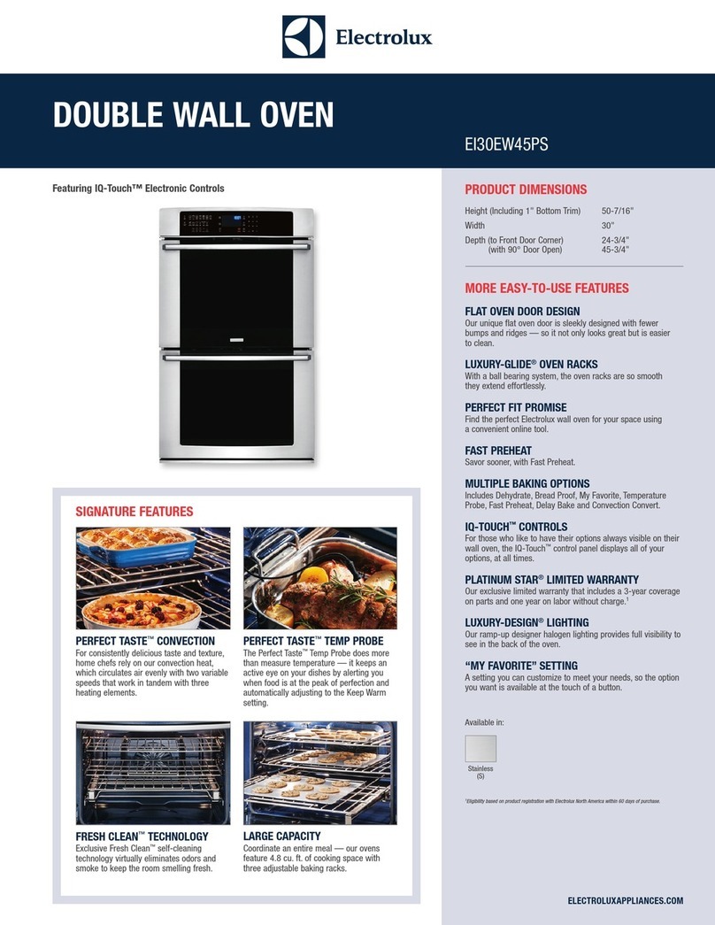 Electrolux EI30EW45PS Dimension Guide