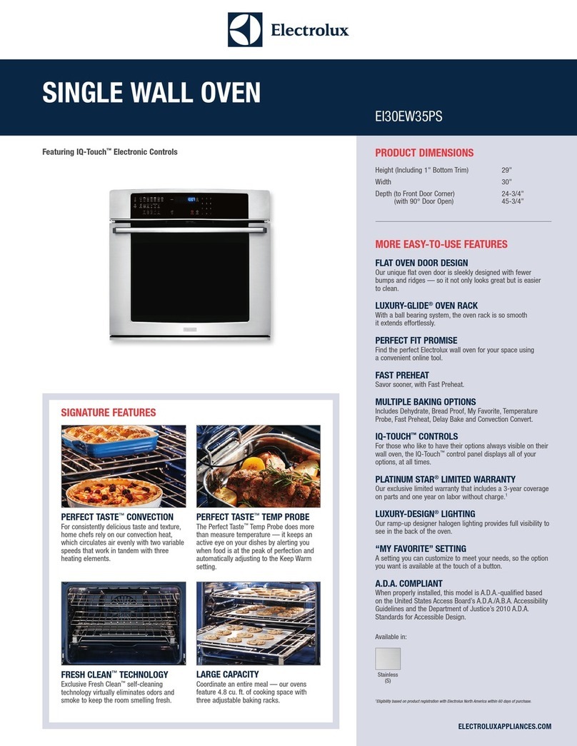 Electrolux EI30EW35PS Dimension Guide