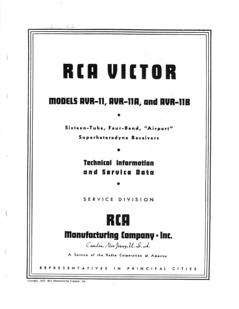 RCAVICTOR AVR-11 Technical information and service data
