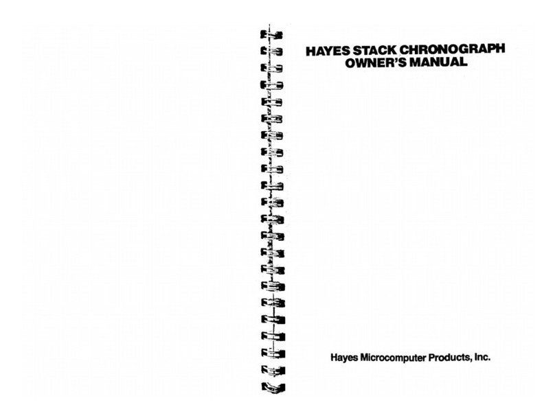 Hayes Microcomputer Products Stack Chronograph User manual