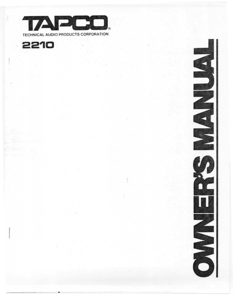 Tapco 2210 owner's manual