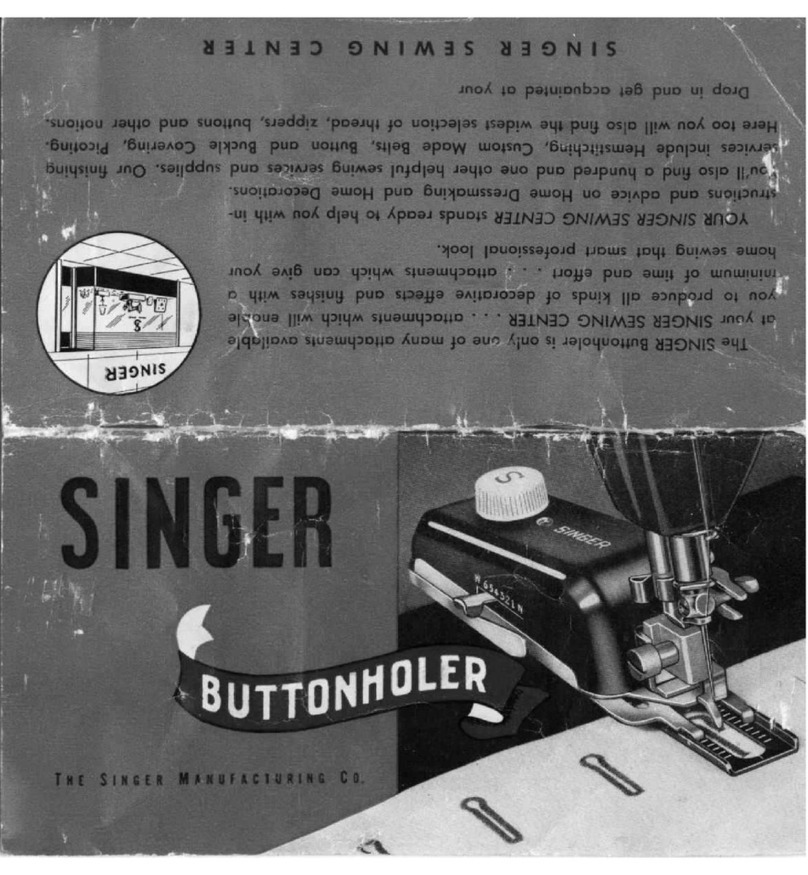 Singer Buttonholer Instructions for using
