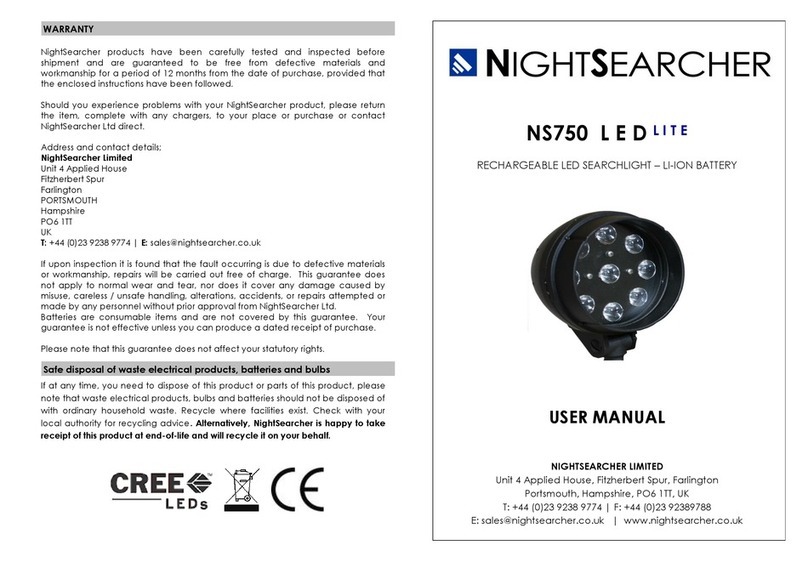 NightSearcher NS750 LED LITE User manual